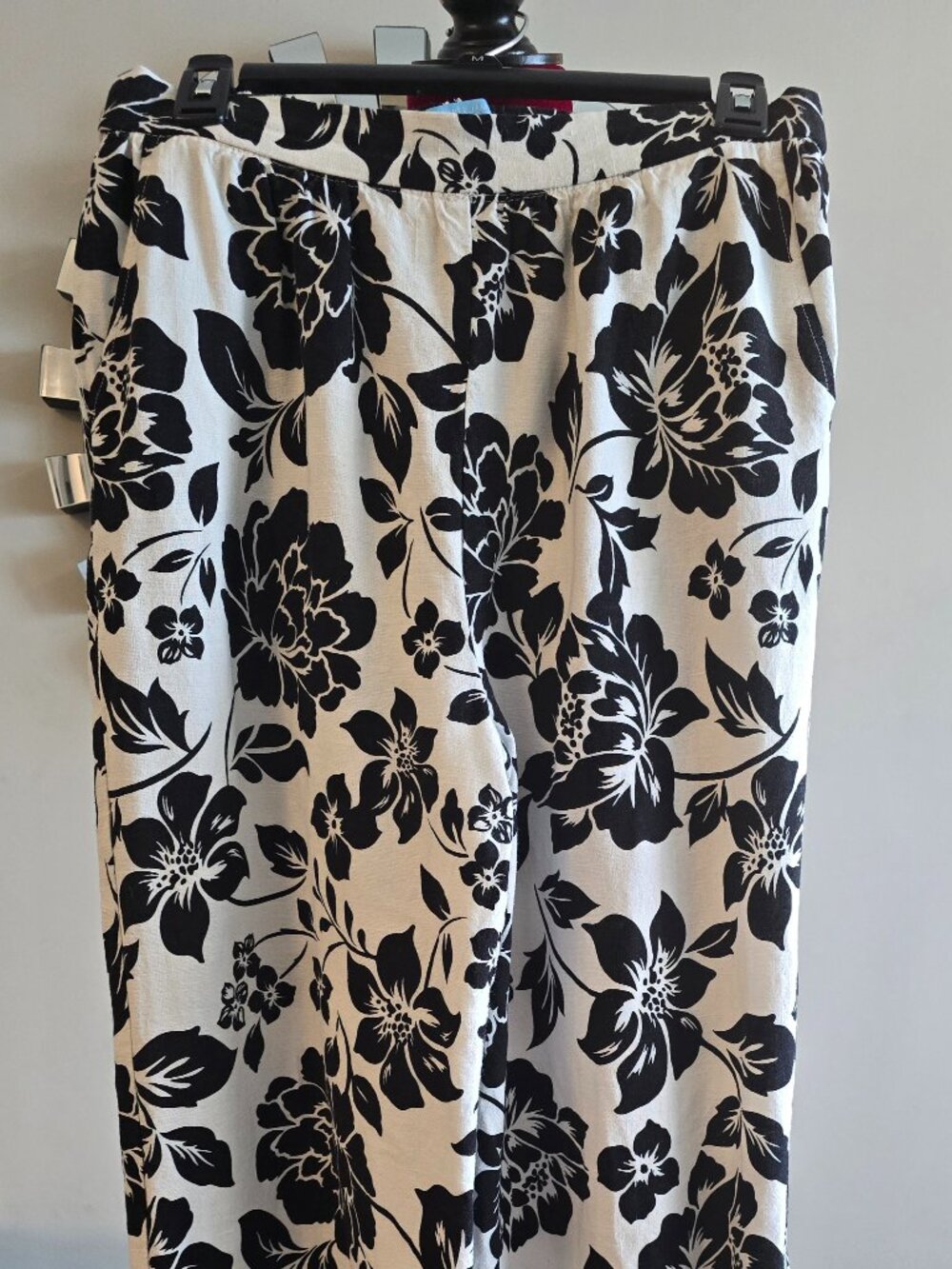 Draper James RSVP Floral Pant Black/White